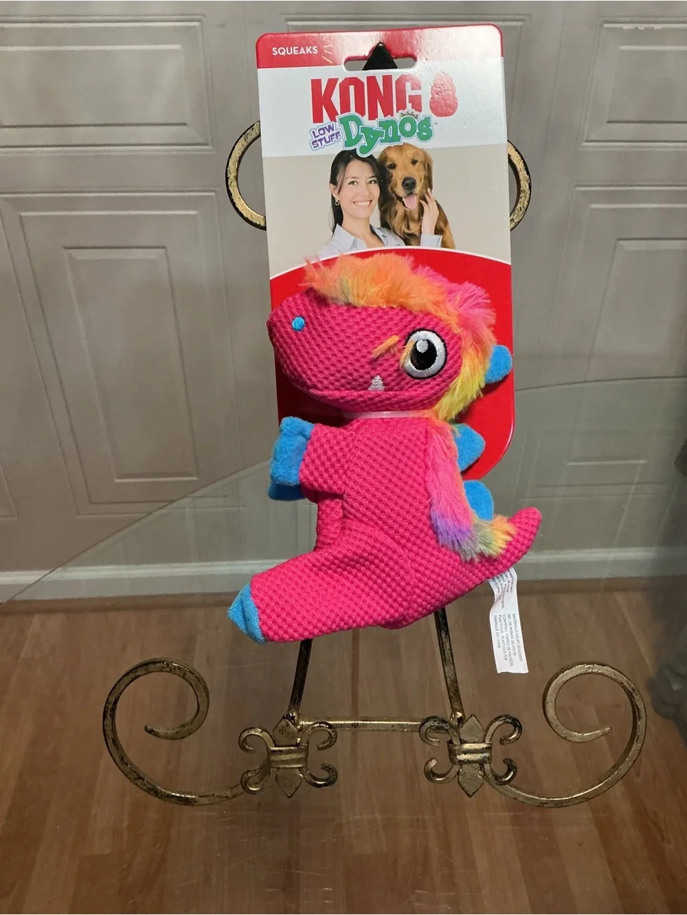 KONG Dog Dynos Plush Toy Various Assortment Sz Sm/med 6”
